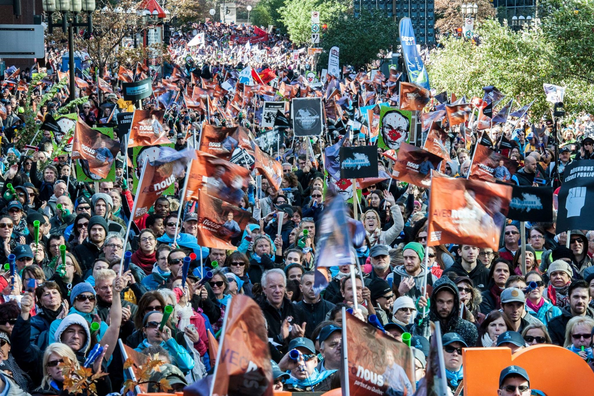 Massive Rolling Strikes Shut Down Quebec Labor Notes